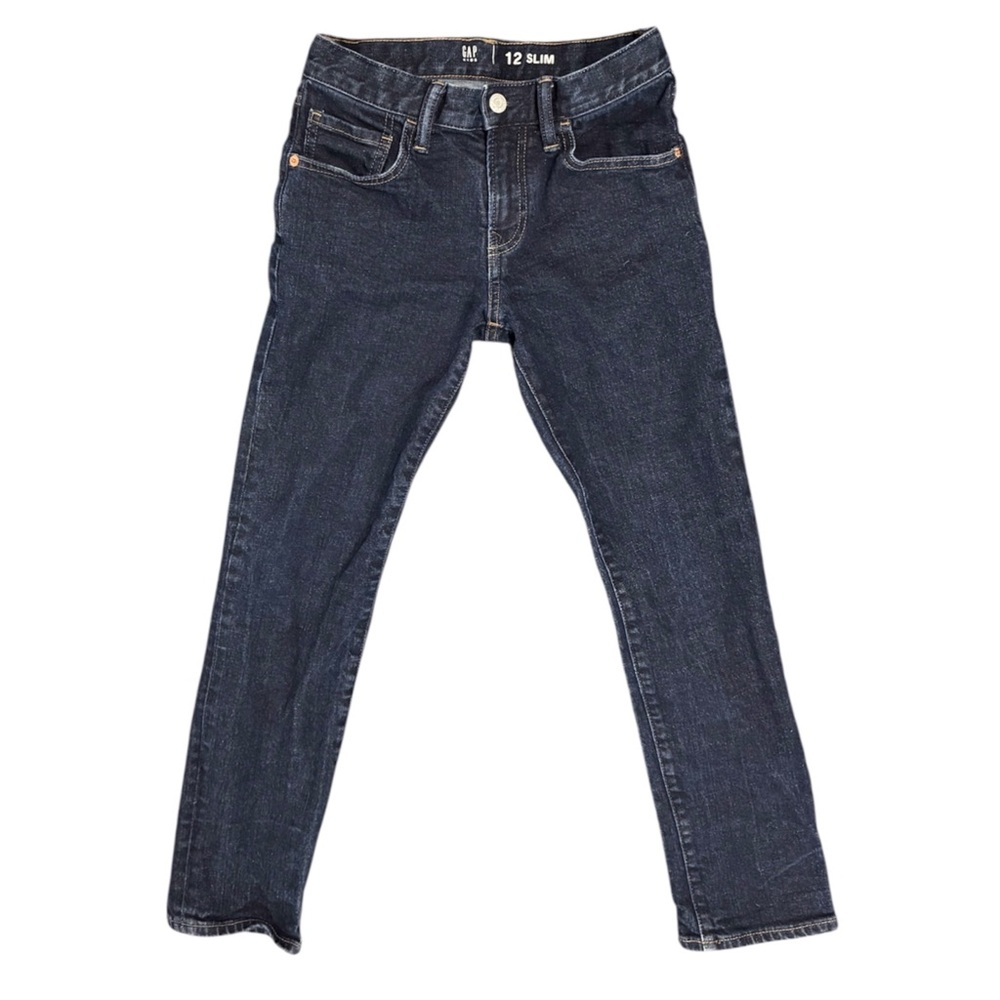 Gap Kids | Boys Slim Denim Jeans Pants Dark Blue, Size 12